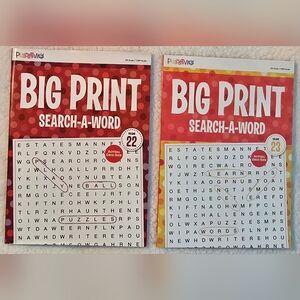 Big Print Search-A-Word Puzzle Books - Volume 22 & 23